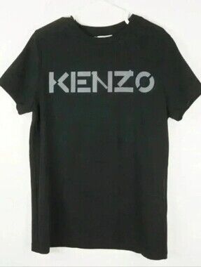 Like New Kenzo Paris Black Tee with Gray Logo Size XS